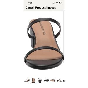 Amazon Essentials Women's Thin Two Strap Heeled Slide - Size 9